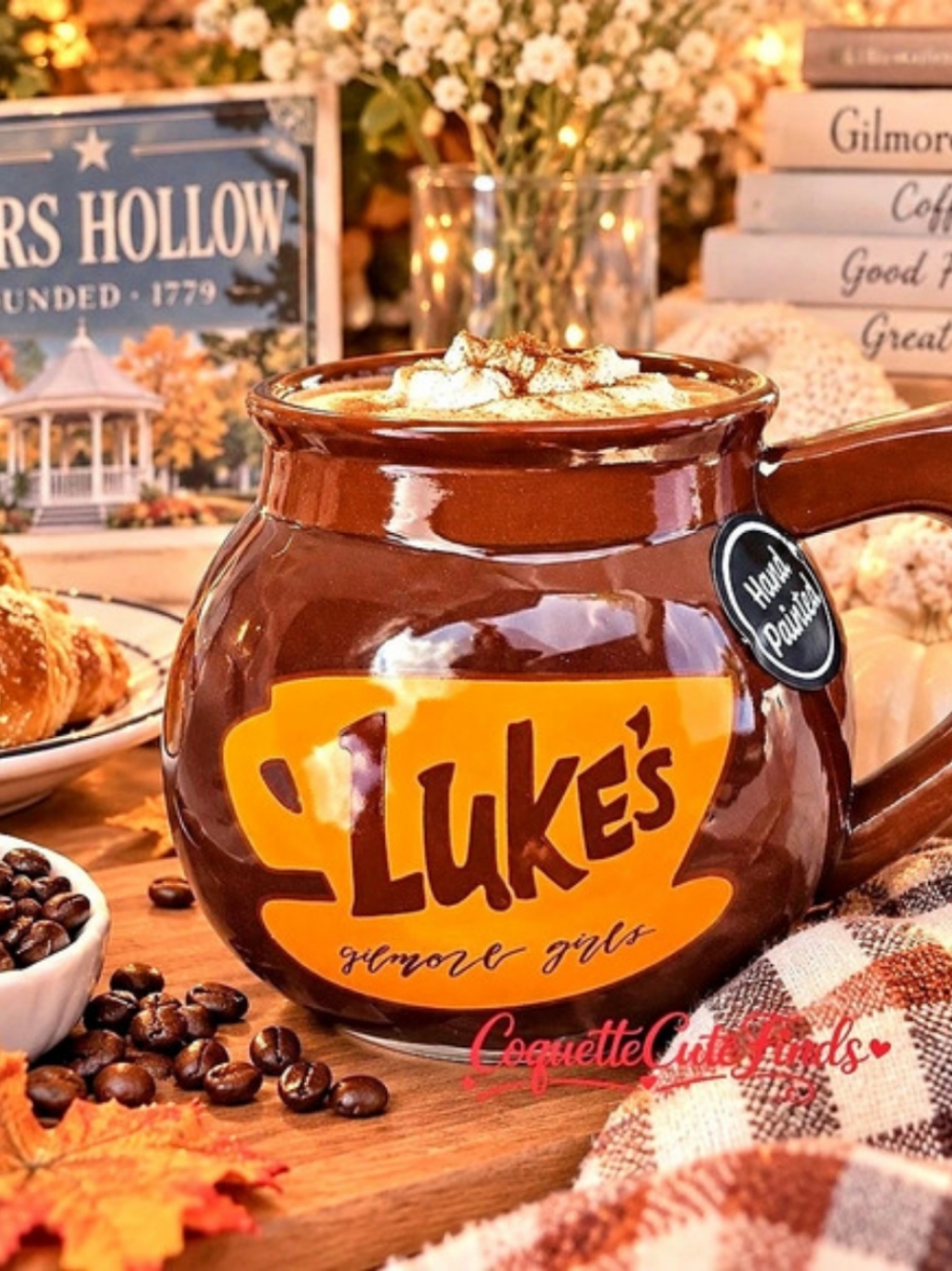 Silver Buffalo Gilmore Girls Luke's Coffee Pot Ceramic 3D Sculpted Mug Brown &